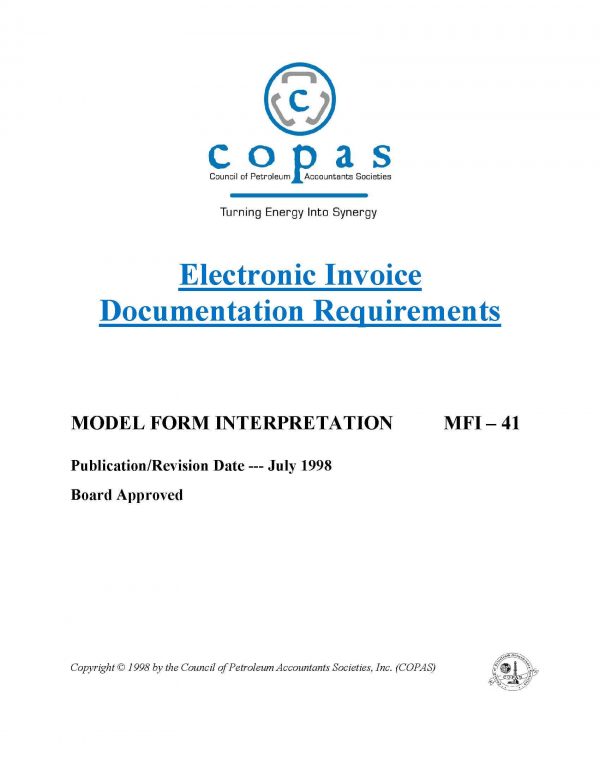 MFI-41 Electronic Invoice Documentation Requirements | Council of ...